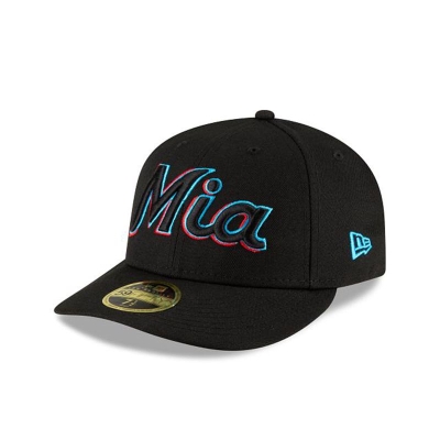 Sapca New Era Miami Marlins MLB Ligature Low Profile 59FIFTY Fitted - Negrii